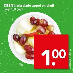 Aanbiedingen Fruitsalade appel en druif - Huismerk deen supermarkt - Geldig van 04/06/2017 tot 10/06/2017 bij Deen Supermarkten