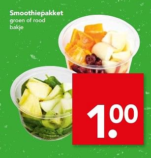 Aanbiedingen Smoothiepakket - Huismerk deen supermarkt - Geldig van 04/06/2017 tot 10/06/2017 bij Deen Supermarkten