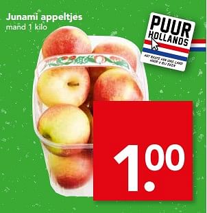 Aanbiedingen Junami appeltjes - Huismerk deen supermarkt - Geldig van 04/06/2017 tot 10/06/2017 bij Deen Supermarkten