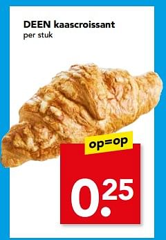 Aanbiedingen Kaascroissant - Huismerk deen supermarkt - Geldig van 04/06/2017 tot 10/06/2017 bij Deen Supermarkten