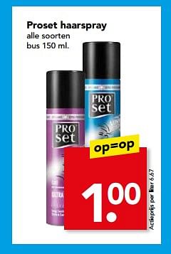 Aanbiedingen Proset haarspray - Pro set - Geldig van 04/06/2017 tot 10/06/2017 bij Deen Supermarkten