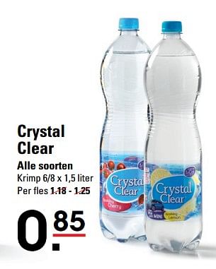 Aanbiedingen Crystal clear - Crystal Clear - Geldig van 01/06/2017 tot 19/06/2017 bij Sligro