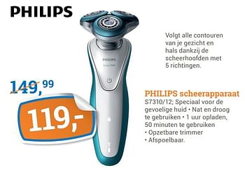 Aanbiedingen Philips scheerapparaat s7310-12 - Philips - Geldig van 03/06/2017 tot 11/06/2017 bij BCC