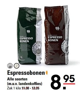 Aanbiedingen Espressobonen - Alex Meijer - Geldig van 01/06/2017 tot 19/06/2017 bij Sligro