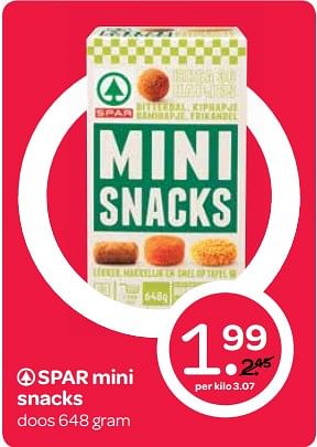 Aanbiedingen Spar mini snacks - Spar - Geldig van 02/06/2017 tot 14/06/2017 bij Spar