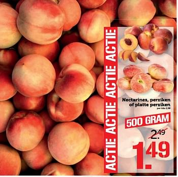 Aanbiedingen Nectarines, perziken of platte perziken - Huismerk - Coop - Geldig van 05/06/2017 tot 11/06/2017 bij Coop