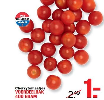 Aanbiedingen Cherrytomaatjes - Huismerk - Coop - Geldig van 05/06/2017 tot 11/06/2017 bij Coop