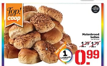 Aanbiedingen Molenbrood bollen - Molenbrood - Geldig van 05/06/2017 tot 11/06/2017 bij Coop