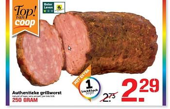 Aanbiedingen Authentieke grillworst - Huismerk - Coop - Geldig van 05/06/2017 tot 11/06/2017 bij Coop