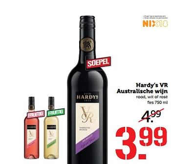 Aanbiedingen Hardy`s vr australische wijn rood, wit of rosé - Rode wijnen - Geldig van 05/06/2017 tot 11/06/2017 bij Coop