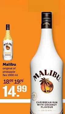 Aanbiedingen Malibu original of pineapple - Malibu - Geldig van 05/06/2017 tot 11/06/2017 bij Coop