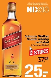 Aanbiedingen Johnnie walker scotch whisky red label - Johnnie Walker - Geldig van 05/06/2017 tot 11/06/2017 bij Coop