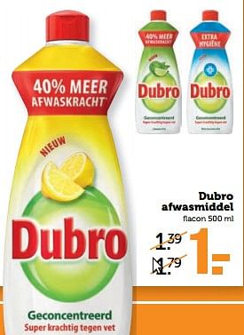 Aanbiedingen Dubro afwasmiddel - dubro - Geldig van 05/06/2017 tot 11/06/2017 bij Coop