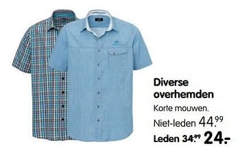 Aanbiedingen Diverse overhemden - Huismerk - ANWB - Geldig van 05/06/2017 tot 18/06/2017 bij ANWB