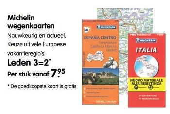 Aanbiedingen Michelin wegenkaarten - Michelin - Geldig van 05/06/2017 tot 18/06/2017 bij ANWB