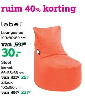 Aanbiedingen Loungestoel - Lebel - Geldig van 05/06/2017 tot 18/06/2017 bij Leen Bakker