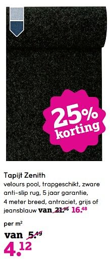 Aanbiedingen Tapijt zenith - Huismerk - Leen Bakker - Geldig van 05/06/2017 tot 18/06/2017 bij Leen Bakker