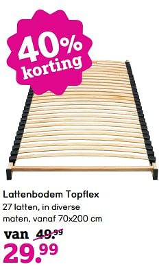 Aanbiedingen Lattenbodem topflex - Huismerk - Leen Bakker - Geldig van 05/06/2017 tot 18/06/2017 bij Leen Bakker