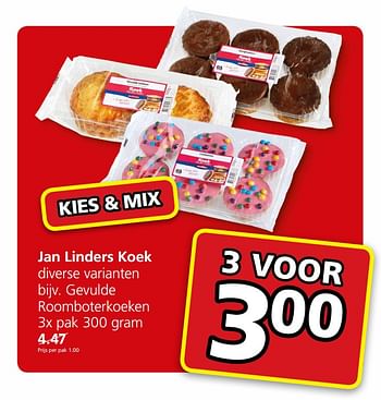 Aanbiedingen Jan linders koek - Huismerk - Jan Linders - Geldig van 06/06/2017 tot 11/06/2017 bij Jan Linders