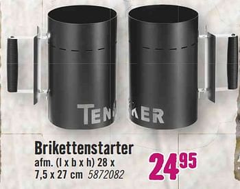 Aanbiedingen Brikettenstarter - Tenneker - Geldig van 05/06/2017 tot 18/06/2017 bij Hornbach