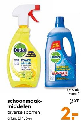 Aanbiedingen Schoonmaakmiddelen - Dettol - Geldig van 03/06/2017 tot 18/06/2017 bij Blokker