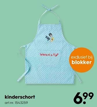 Aanbiedingen Kinderschort - Woezel en Pip - Geldig van 03/06/2017 tot 18/06/2017 bij Blokker