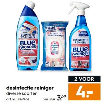 Aanbiedingen Desinfectie reiniger - Blue Wonder - Geldig van 03/06/2017 tot 18/06/2017 bij Blokker