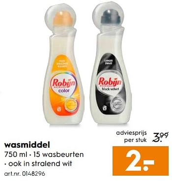 Aanbiedingen Wasmiddel - Robijn - Geldig van 03/06/2017 tot 18/06/2017 bij Blokker