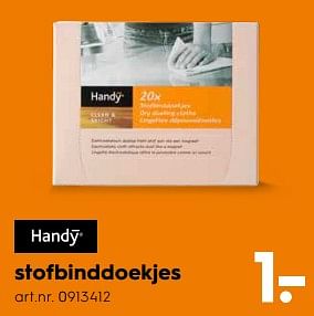 Aanbiedingen Stofbinddoekjes - Handy - Geldig van 03/06/2017 tot 18/06/2017 bij Blokker