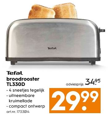 Tefal Tefal broodrooster tl330d - bij Blokker