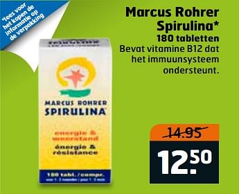 Aanbiedingen Marcus rohrer spirulina - Marcus Rohrer - Geldig van 06/06/2017 tot 18/06/2017 bij Trekpleister