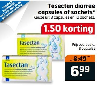 Aanbiedingen Tasectan diarree capsules of sachets - Tasectan - Geldig van 06/06/2017 tot 18/06/2017 bij Trekpleister