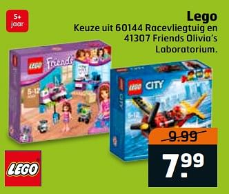 Aanbiedingen Lego keuze uit 60144 racevliegtuig en 41307 friends olivia`s laboratorium - Lego - Geldig van 06/06/2017 tot 18/06/2017 bij Trekpleister