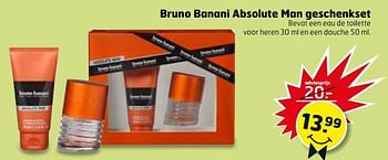 Aanbiedingen Bruno banani absolute man geschenkset - Bruno Banani - Geldig van 06/06/2017 tot 18/06/2017 bij Trekpleister