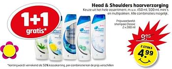 Aanbiedingen Shampoo classic - Head &amp; Shoulders - Geldig van 06/06/2017 tot 18/06/2017 bij Trekpleister