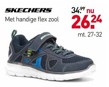 Aanbiedingen Schoenen met handige flex zool - Skechers - Geldig van 05/06/2017 tot 18/06/2017 bij Scapino