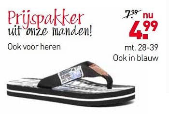 Aanbiedingen Slippers ook voor heren - Huismerk - Scapino - Geldig van 05/06/2017 tot 18/06/2017 bij Scapino