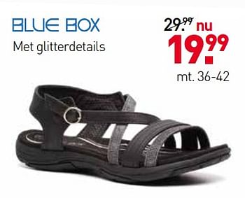 Aanbiedingen Schoenen met glitterdetails - Blue-Box - Geldig van 05/06/2017 tot 18/06/2017 bij Scapino
