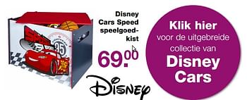 Aanbiedingen Disney cars speed speelgoedkist - Cars - Geldig van 04/06/2017 tot 30/07/2017 bij Baby & Tiener Megastore