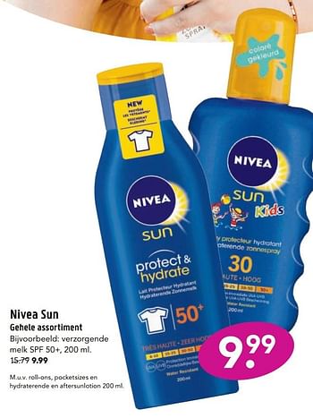 Aanbiedingen Verzorgende melk spf 50+ - Nivea - Geldig van 06/06/2017 tot 18/06/2017 bij D.I.O. Drogist