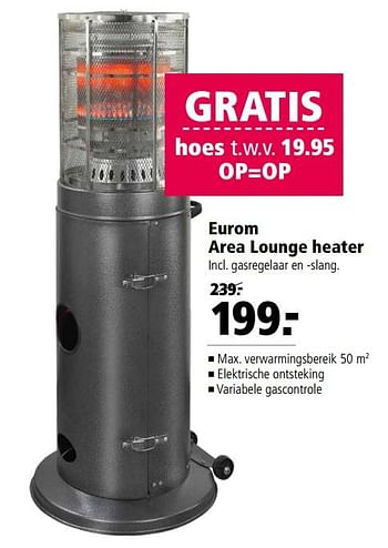 Aanbiedingen Eurom area lounge heater - Eurom - Geldig van 06/06/2017 tot 18/06/2017 bij Welkoop