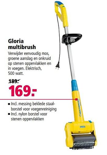 Aanbiedingen Gloria multibrush - Gloria - Geldig van 06/06/2017 tot 18/06/2017 bij Welkoop