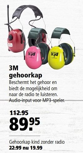 Aanbiedingen 3m gehoorkap - 3M - Geldig van 06/06/2017 tot 18/06/2017 bij Welkoop
