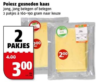 Aanbiedingen Poiesz gesneden kaas - Huismerk Poiesz - Geldig van 06/06/2017 tot 11/06/2017 bij Poiesz