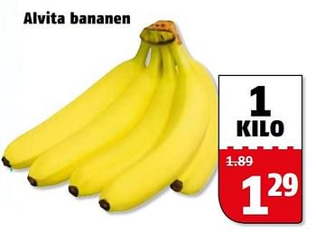 Aanbiedingen Alvita bananen - Alvita - Geldig van 06/06/2017 tot 11/06/2017 bij Poiesz