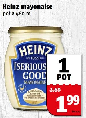 Aanbiedingen Heinz mayonaise - Heinz - Geldig van 06/06/2017 tot 11/06/2017 bij Poiesz