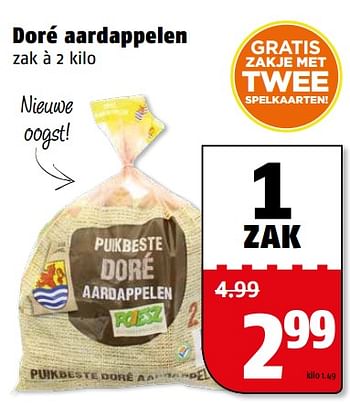 Aanbiedingen Doré aardappelen - Huismerk Poiesz - Geldig van 06/06/2017 tot 11/06/2017 bij Poiesz