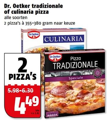 Aanbiedingen Dr. oetker tradizionale of culinaria pizza - Dr. Oetker - Geldig van 06/06/2017 tot 11/06/2017 bij Poiesz