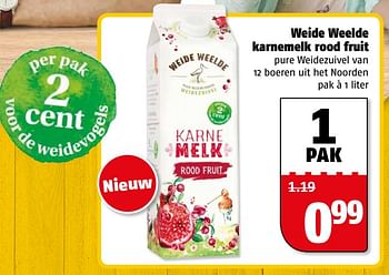 Aanbiedingen Weide weelde karnemelk rood fruit - Weide Weelde - Geldig van 06/06/2017 tot 11/06/2017 bij Poiesz