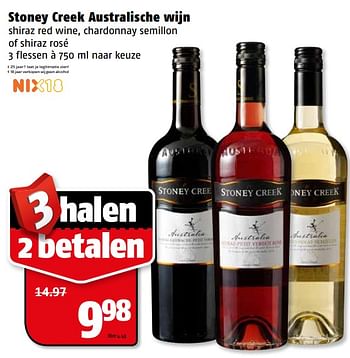 Aanbiedingen Stoney creek australische wijn - Rode wijnen - Geldig van 06/06/2017 tot 11/06/2017 bij Poiesz
